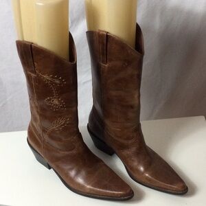 Matisse Rich Brown Leather Cowgirl Boots